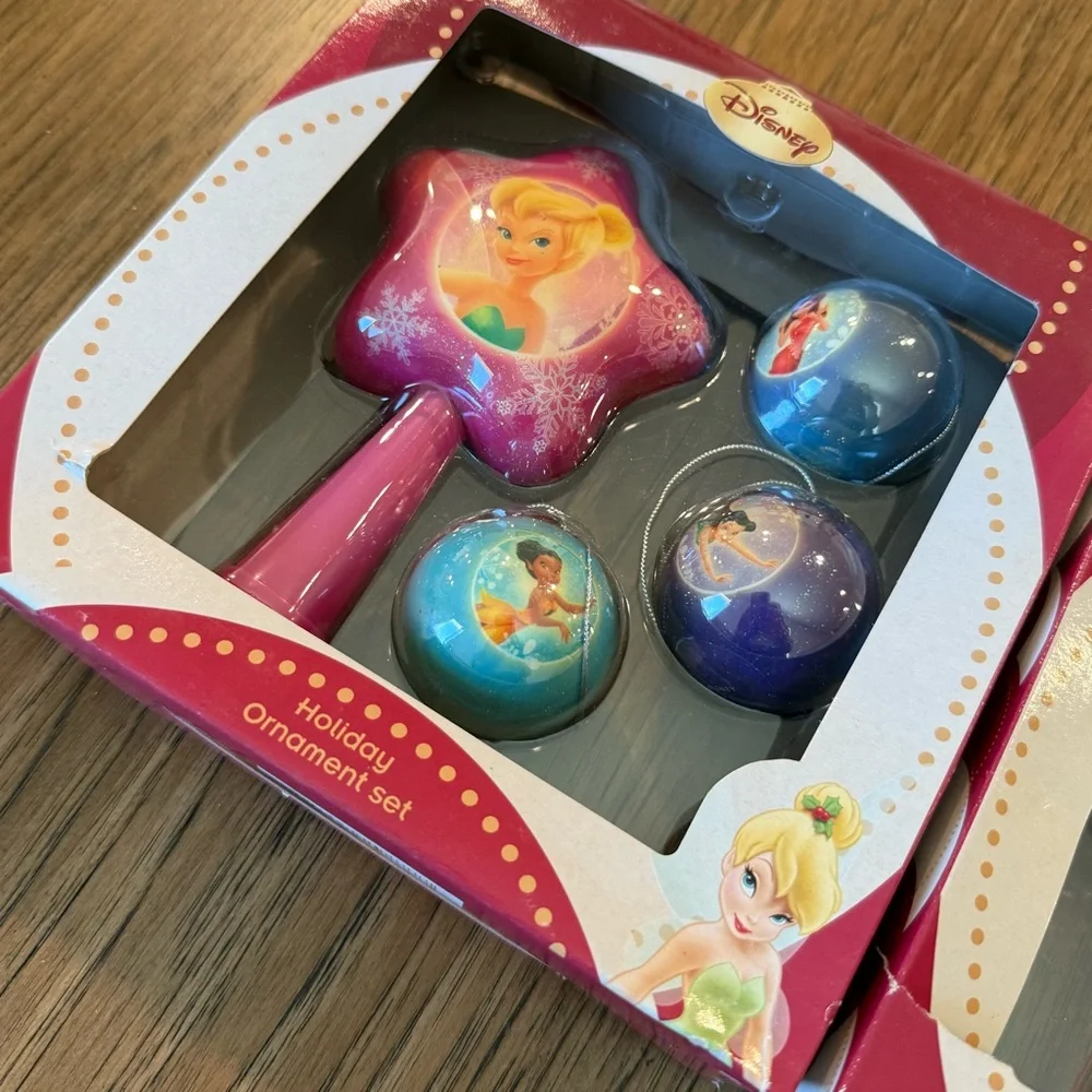 Disney Holiday Ornament Sets- Tinker Bell & Disney Princesses NEW